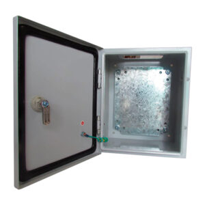 TABLERO METALICO ADOSABLE HERMETICO C/PLACA DE ACERO IP66 300X250X200MM