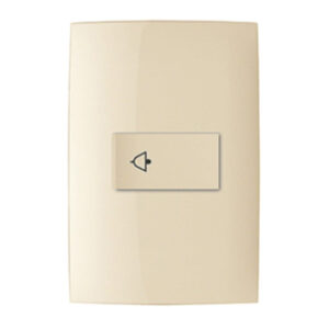 INTERRUPTOR SIMPLE PULSADOR C/SÍMBOLO 10A 250V C/PLACA CIEN MARFIL
